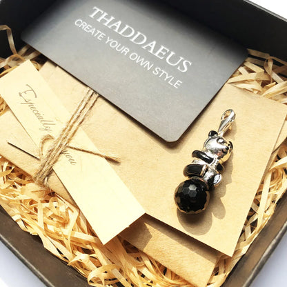 Pendant Panda With Crystal 925 Sterling Silver Cute Jewelry Europe Style Accessories Gift For Women Men