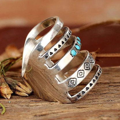 2023 New Punk Black Rings Thorns Vine Twine Red Rhinestones Hollow Unsex Couple Finger Ring Women Men Jewelry Gift