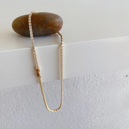 Minar Must Have Shiny Full Rhinestones Beaded Necklace for Women 14K Real Gold Silver Plated Copper Chain Chokers Wholesale