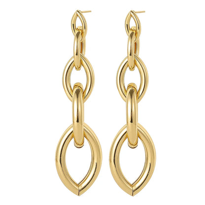 New Fashion Trend Unique Design Elegant Delicate Long Snake Bone Chain Tassel Earrings Women Jewelry Wedding Party Premium Gifts