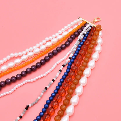 Multi level design, women's necklace, pearl layering, high-end feel, suitable for women, full of sexiness