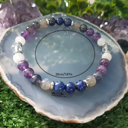 Wisdom Bracelet, Decision Guide, Clear Communication Wrist Rosary, Enlightenment, Intuition, Insight, Knowledge, Crystal Healing