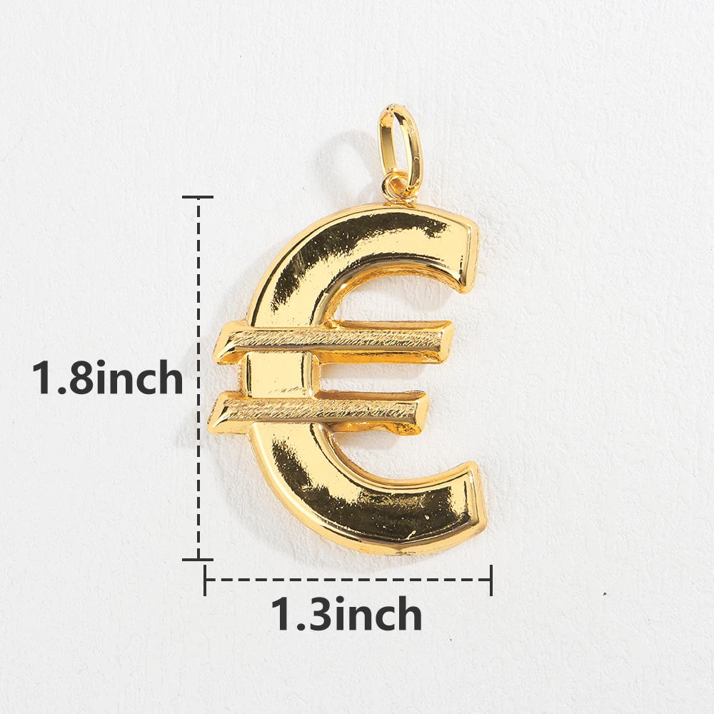 Pendant Necklace with Chain Gold Plated Dubai African Accessories For Women Big Size Men Hip Hop Fashion Jewelry