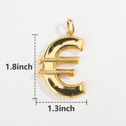 Pendant Necklace with Chain Gold Plated Dubai African Accessories For Women Big Size Men Hip Hop Fashion Jewelry