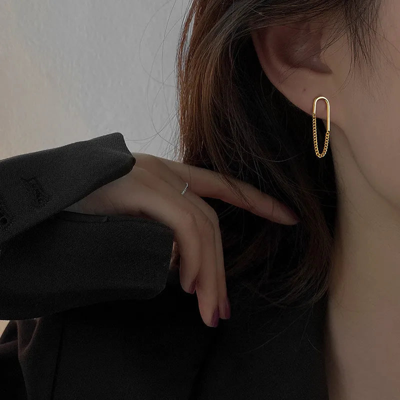 New Fashion Trend Unique Design Elegant Delicate Long Snake Bone Chain Tassel Earrings Women Jewelry Wedding Party Premium Gifts