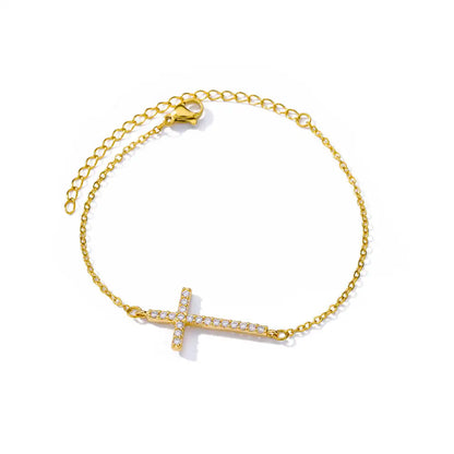 Elegant Zircon Flowers Bracelet For Women Girls Charm Gold Color Stainless Steel Plant Bracelets Luxury Designer Jewelry Gifts