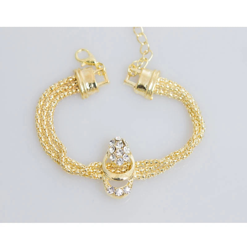 Free Shipping Latest Fashion Trendy Jewelry Set For Women Gold/Silver Color Beads Collar Necklace Earrings Bracelet Rings Sets