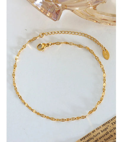 Anklets For Women Stainless Steel 18K Gold Plated High Quality No Tarnish Women's Ankle Bracelets Foot Chains Luxury Ankle Strap