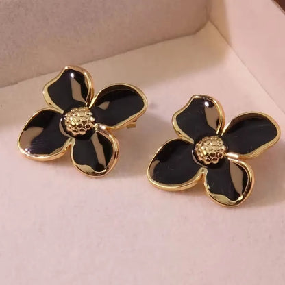 Cazador 2Pcs Flower Women's Earrings Stainless Steel Stud Earrings Jewelry Trend 2025 Party Wedding Birthday Gifts New Wholesale
