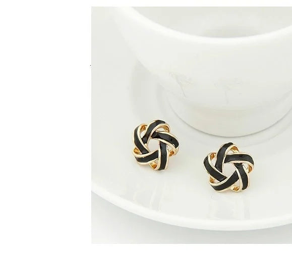 RAVIMOUR 2017 Enamel Pendientes Femme Fashion Gold Color Stud Earrings for Women Piercing Flower Brinco boucle d'oreille Bijoux