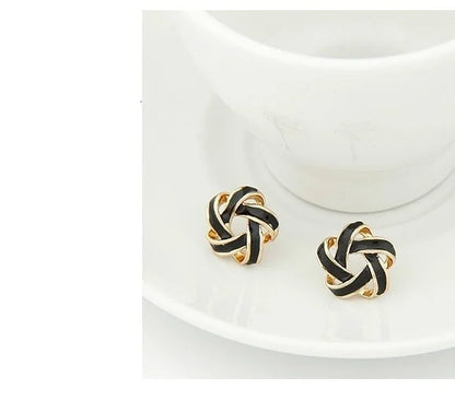 RAVIMOUR 2017 Enamel Pendientes Femme Fashion Gold Color Stud Earrings for Women Piercing Flower Brinco boucle d'oreille Bijoux