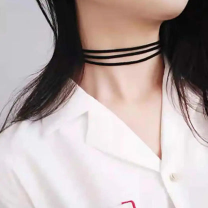 Black Velvet Choker Necklace For Women Vintage Black Star Sexy Lace Necklaces with Pendants Gothic Girl Gifts Neck Jewelry