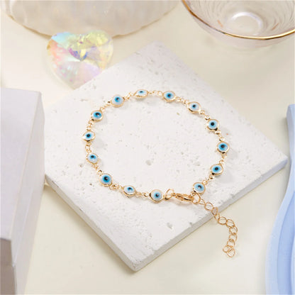 Bohemian Colorful Turkish Eyes Anklets For Women Creative Classic Lucky Evil Blue Eyes Ankle Bracelets Summer Beach Leg Jewelry