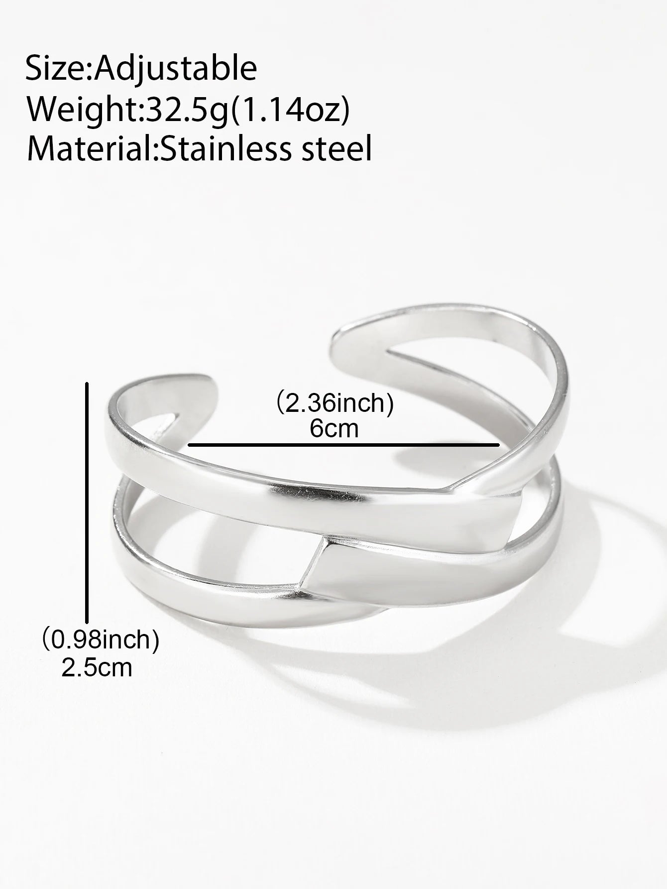 Stainless Steel Bracelet Light Luxury Simple Fashion Geometric Weave Metallic Adjustable Bracelet For Women Jewelry Party Wear