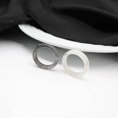 2Pcs Resin Rings Tiny Aesthetic Acrylic Ring Women Teen Girl Cute Stackable Ring Statement Jewelry Ornament Ring Gift