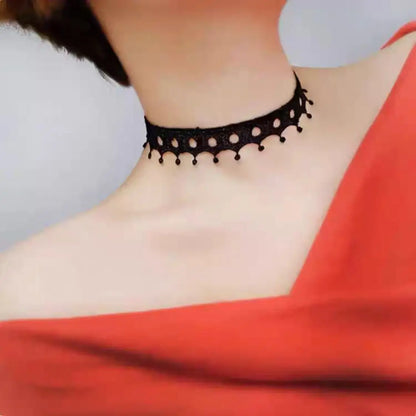 Black Velvet Choker Necklace For Women Vintage Black Star Sexy Lace Necklaces with Pendants Gothic Girl Gifts Neck Jewelry