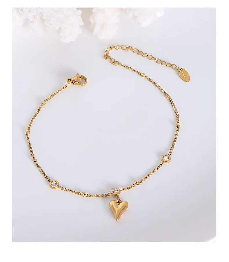 Anklets For Women Stainless Steel 18K Gold Plated High Quality No Tarnish Women's Ankle Bracelets Foot Chains Luxury Ankle Strap
