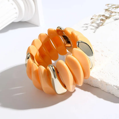 Wedding Wide Bracelet for Girls Charm Resin Bracelets Bangles For Women Luxury High Quality Fashion Jewelry Elastic Party Gifts