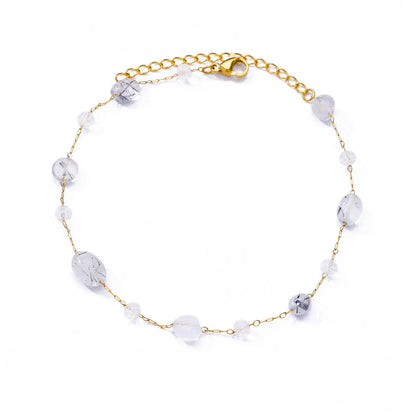 Elegant Zircon Flowers Bracelet For Women Girls Charm Gold Color Stainless Steel Plant Bracelets Luxury Designer Jewelry Gifts