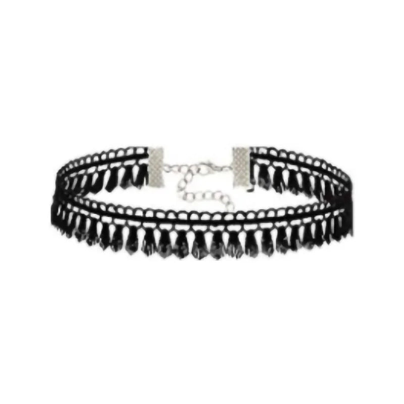 Black Velvet Choker Necklace For Women Vintage Black Star Sexy Lace Necklaces with Pendants Gothic Girl Gifts Neck Jewelry