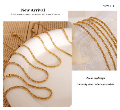 Anklets For Women Stainless Steel 18K Gold Plated High Quality No Tarnish Women's Ankle Bracelets Foot Chains Luxury Ankle Strap