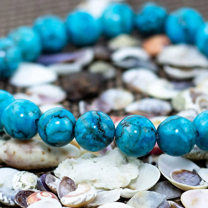 Natural Gemstone Bracelet 8mm Round Beads Healing Blue Magnesite Turquoise For Women Men Party Fashion Jewelry Christmas Gifts