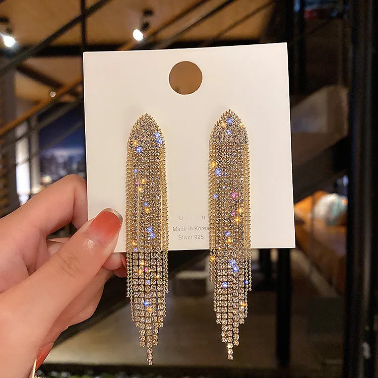 2023 New Fashion Trend Unique Design Elegant Delicate Zircon Water Drop Earrings Women Jewelry Party Premium Gift Wholesale