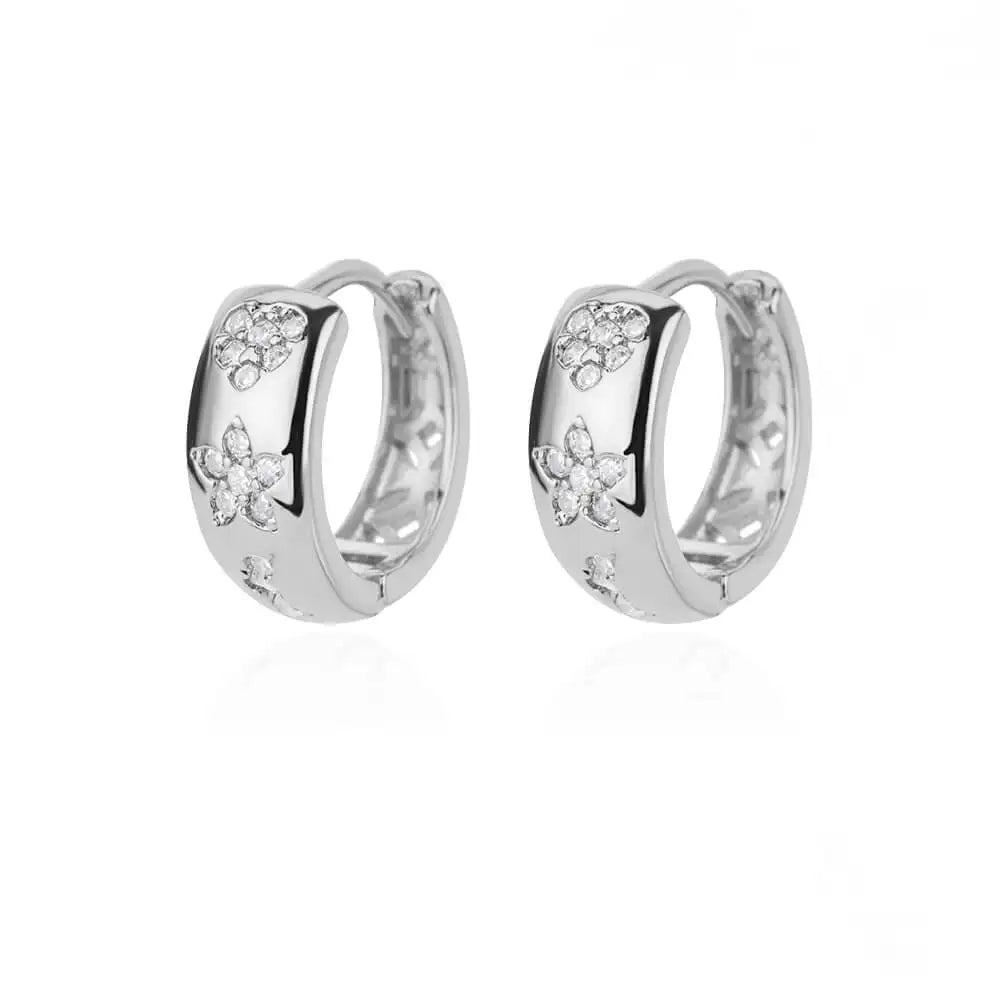 Zircon Star Earring For Women Girl Stainless Steel Hoop Piercing Earring y2k 2023 New Jewelry Accessories aretes free shipping