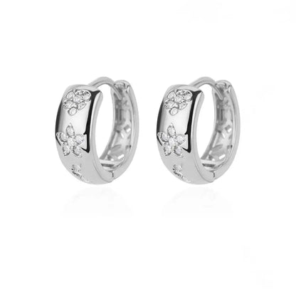 Zircon Star Earring For Women Girl Stainless Steel Hoop Piercing Earring y2k 2023 New Jewelry Accessories aretes free shipping