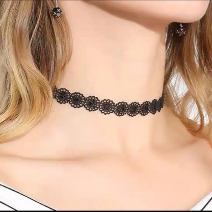 Black Velvet Choker Necklace For Women Vintage Black Star Sexy Lace Necklaces with Pendants Gothic Girl Gifts Neck Jewelry