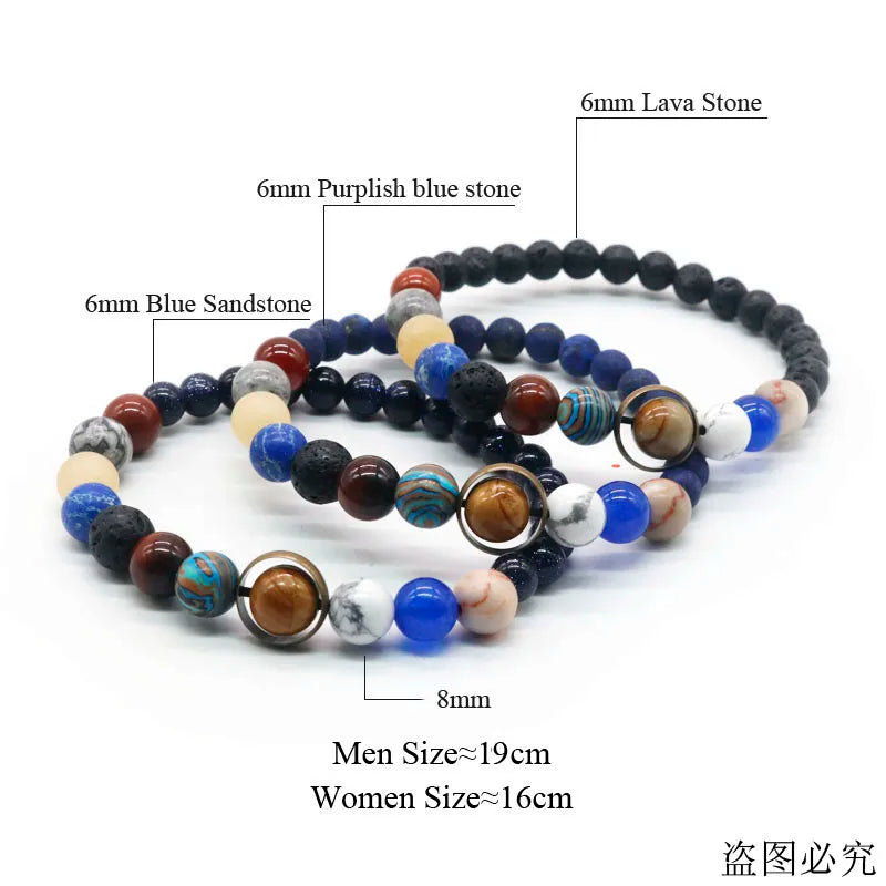 Solar System Bracelets Women Male Bracelets for Man Eight Planets Bracelets Man Best Friends Gift For Him Gift Male Bracelets