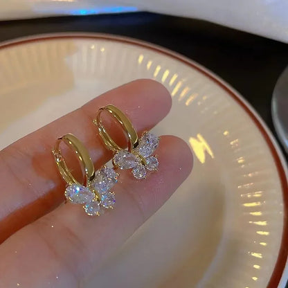 Fashion Gold Color Pearl Irregular for Women Korean Design Rhinestone Round Geometric Earring Trendy Party Girls Gifts Jewelry