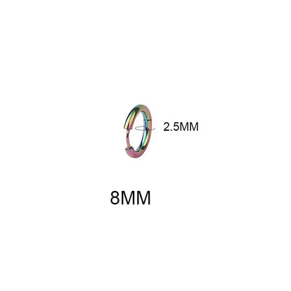 LATS 2024 New Simple Stainless Steel Small Hoop Earrings for Women Men 8mm To 20mm Round Cartilage Ear Piercing Fashion Jewelry