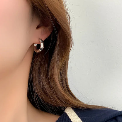 LATS New Design Trendy Retro Geometric Hoop Earrings for Women Irregular Light Luxury Simple Circle Earings Fashion Jewelry Gift
