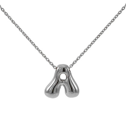 LATS 26 English Letter Gold Color Stainless Steel Necklace for Women Personalized Jewelry Gifts Fashion Accessories