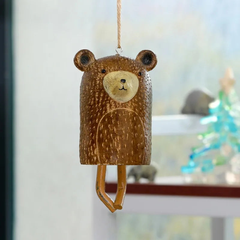 Garden Pendants Bohemian Courtyard Animal Wind Chime Pendants Fun Resin Crafts Home Courtyard Atmosphere Decorations