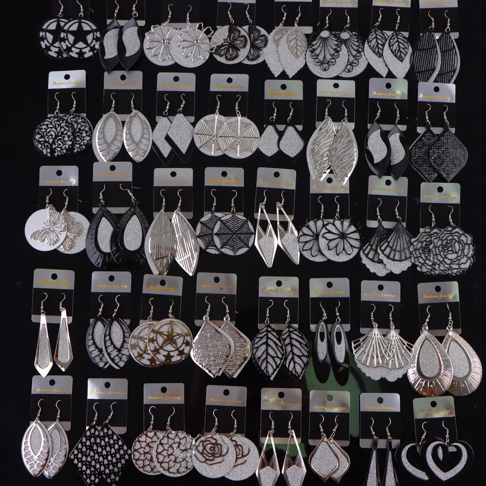 10Pairs/Lot Elegant Simple Stainless Steel Women Earrings Geometric Heart Mixed Style Jewelry Gift Giving Wedding Travel
