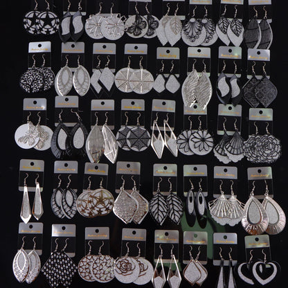 10Pairs/Lot Elegant Simple Stainless Steel Women Earrings Geometric Heart Mixed Style Jewelry Gift Giving Wedding Travel