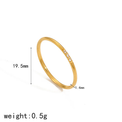 Tarnish Free Dainty Rings Stainless Steel 18K Gold Plated  Knuckle Rings For Lady waterproof Minimalist Gold Rings For Women