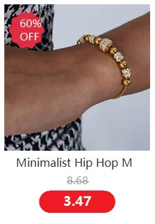 Hip Hop Bracelet Advanced European and American Ins Style Bracelet Stainless Steel Versatile Bracelet Fashion Handwear