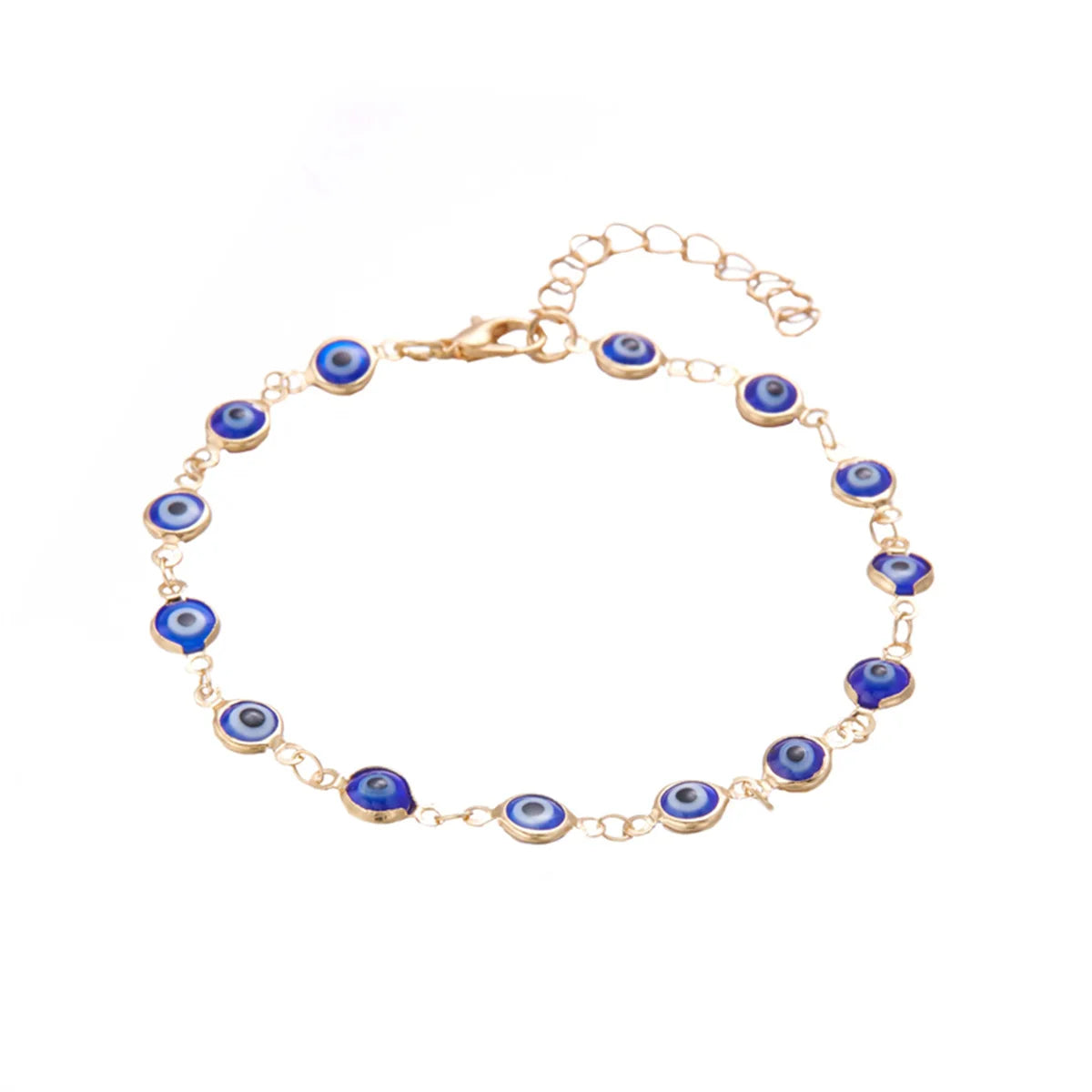 Bohemian Colorful Turkish Eyes Anklets For Women Creative Classic Lucky Evil Blue Eyes Ankle Bracelets Summer Beach Leg Jewelry