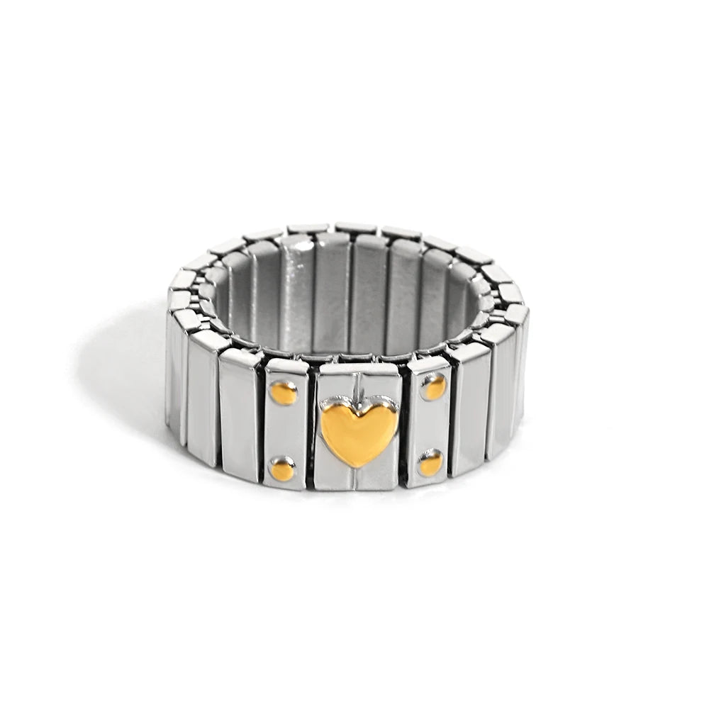 Greatera Elastic Love Ring Bangle For Women Men Fashion Multiple Stainless Steel Star Pattern Charm Watch Strap Bracelet Jewelry