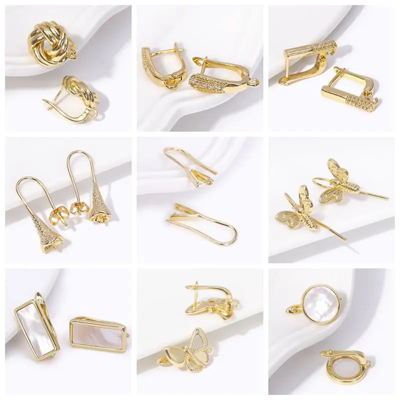 Pendants For Jewelry 18K Gold Plated Brass Heart Charms Pendants For Fashion Necklace Making Supplies DIY Jewelry Accessories