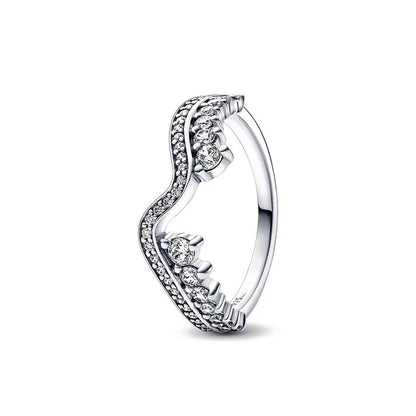 European Ring Rings 925 Sterling Silver Heart Bow Round Size 6789 For Women Men Jewelry Party Fashion Wedding