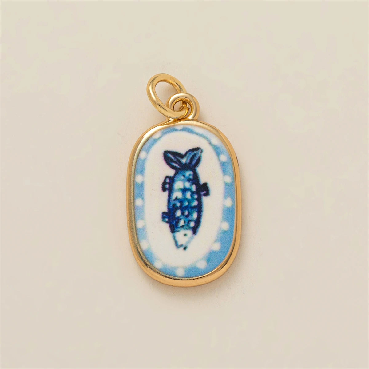 Colorful dopamine pendant with oil droplets, strawberry, crab, heart, shell pattern, color preservation
