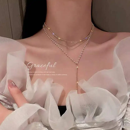 Exquisite Dolphin Star Blue Crystal Pendant Necklace For Women Fashion Personalized Daily Accessory Party Jewelry Birthday Gifts