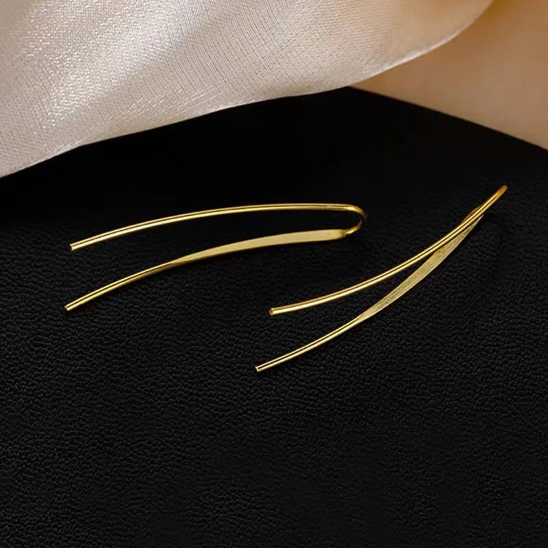 New Fashion Trend Unique Design Elegant Delicate Long Snake Bone Chain Tassel Earrings Women Jewelry Wedding Party Premium Gifts