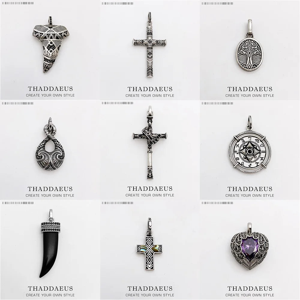 Pendant Black Love Knot Maori Cross Tooth Diver Fashion Rebel Street Jewelry Europe Bijoux Accessories Gift For Men Woman