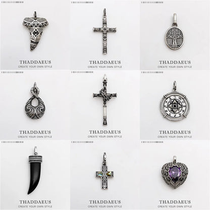 Pendant Black Love Knot Maori Cross Tooth Diver Fashion Rebel Street Jewelry Europe Bijoux Accessories Gift For Men Woman