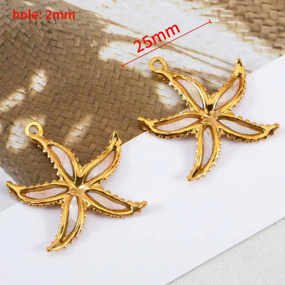 Stainless Steel Pendants Collection Cute Marine Style Pendants Various Earring Components DIY Necklace Jewelry Accessories